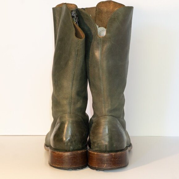 JOHN FLUEVOG Thatcher Green Boot w/faux laces NIB - Picture 3 of 4